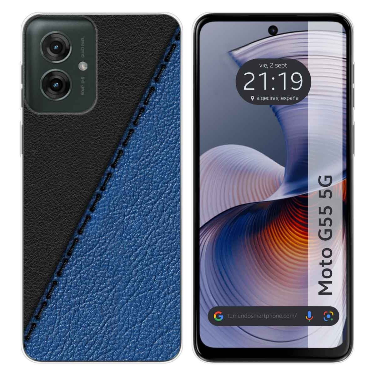 Funda Silicona para Motorola Moto G55 5G diseño Cuero 02 Dibujos