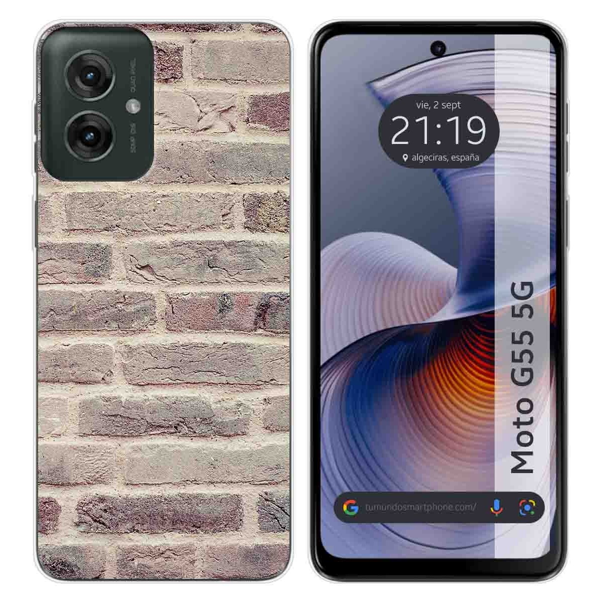 Funda Silicona para Motorola Moto G55 5G diseño Ladrillo 01 Dibujos
