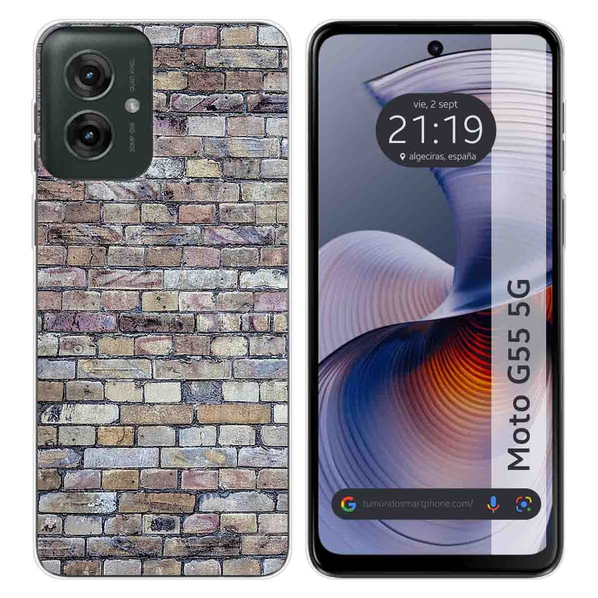 Funda Silicona para Motorola Moto G55 5G diseño Ladrillo 02 Dibujos
