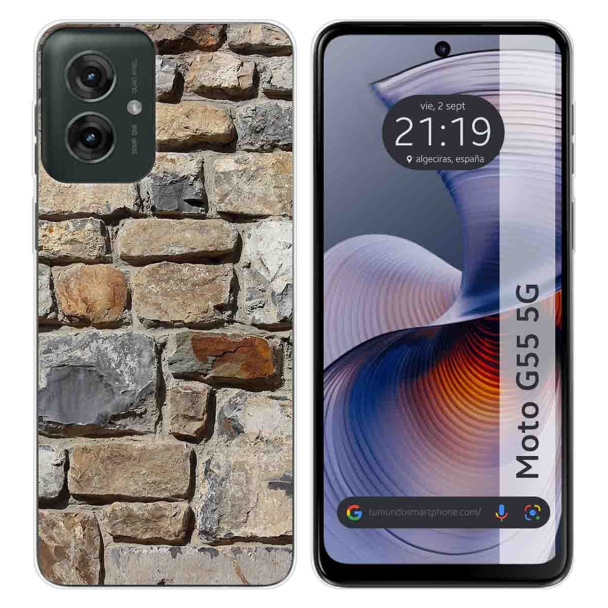 Funda Silicona para Motorola Moto G55 5G diseño Ladrillo 03 Dibujos