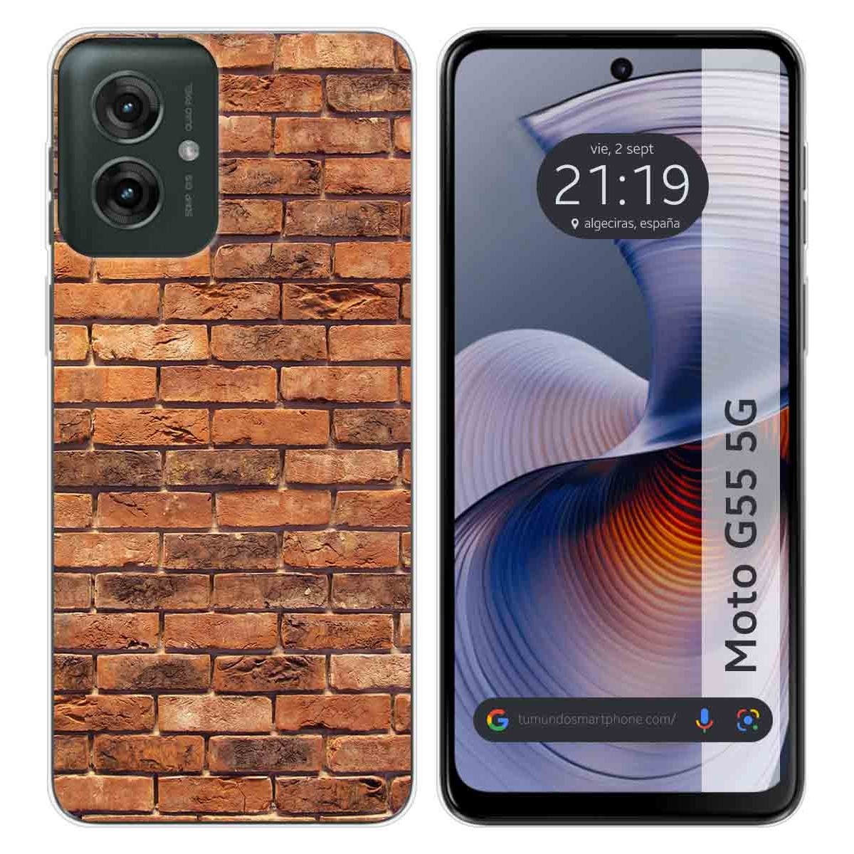 Funda Silicona para Motorola Moto G55 5G diseño Ladrillo 04 Dibujos