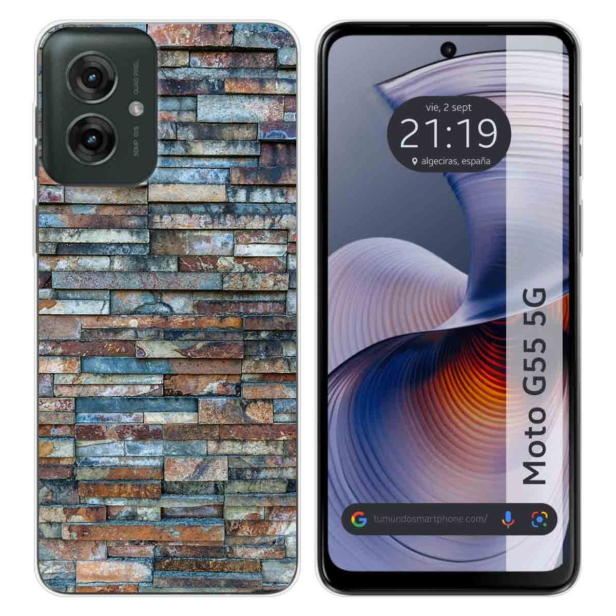 Funda Silicona para Motorola Moto G55 5G diseño Ladrillo 05 Dibujos