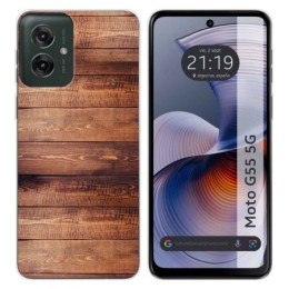 Funda Silicona para Motorola Moto G55 5G diseño Madera 02 Dibujos