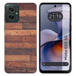 Funda Silicona para Motorola Moto G55 5G diseño Madera 03 Dibujos