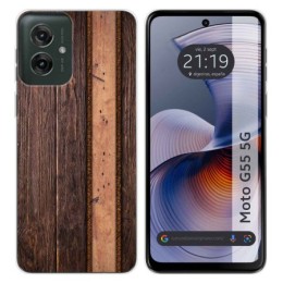 Funda Silicona para Motorola Moto G55 5G diseño Madera 05 Dibujos