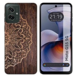 Funda Silicona para Motorola Moto G55 5G diseño Madera 06 Dibujos