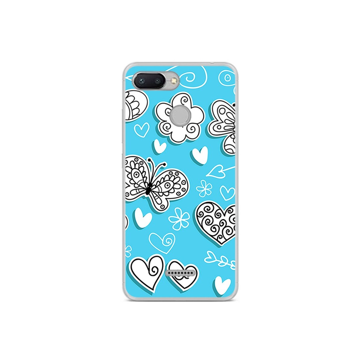 Funda Gel Tpu para Xiaomi Redmi 6 Diseño Mariposas Dibujos