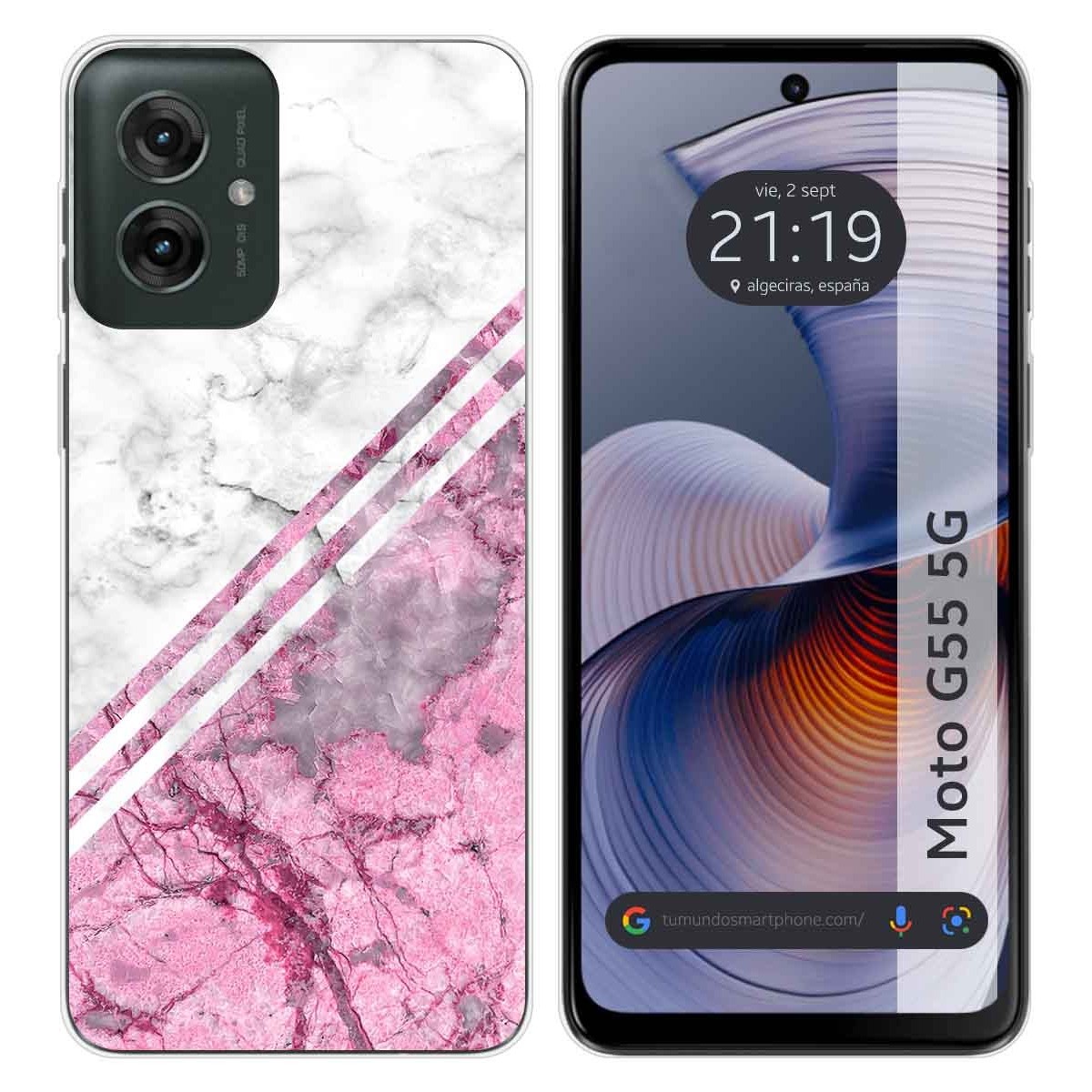 Funda Silicona para Motorola Moto G55 5G diseño Mármol 03 Dibujos
