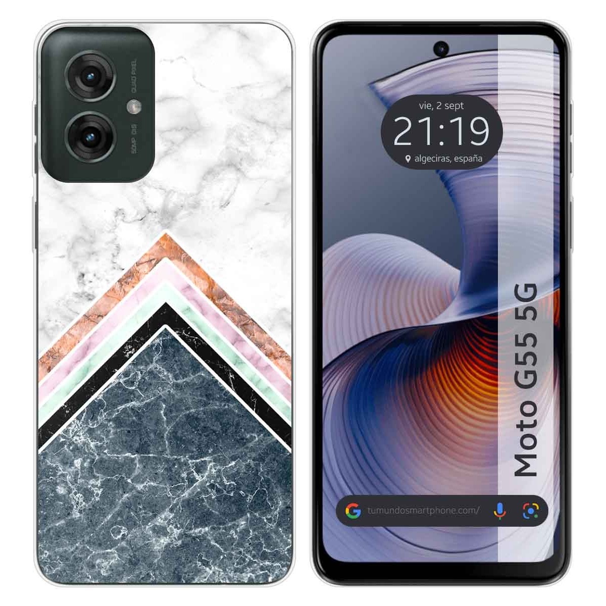 Funda Silicona para Motorola Moto G55 5G diseño Mármol 05 Dibujos
