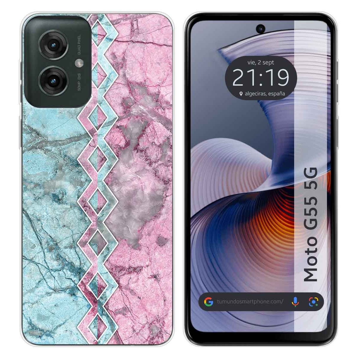 Funda Silicona para Motorola Moto G55 5G diseño Mármol 08 Dibujos