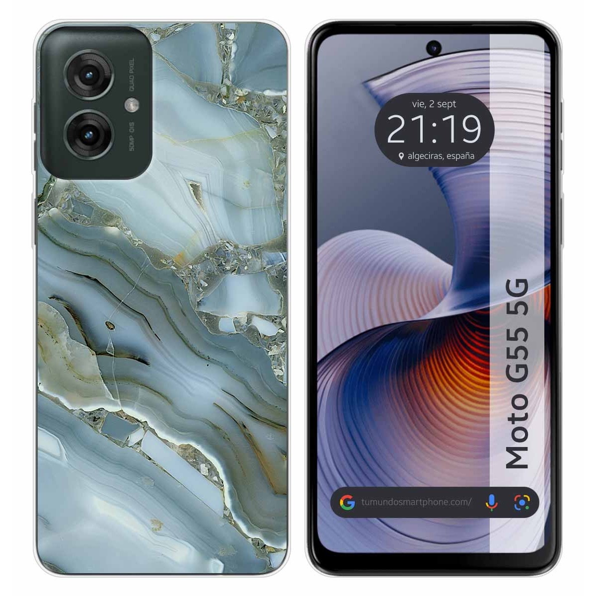 Funda Silicona para Motorola Moto G55 5G diseño Mármol 09 Dibujos