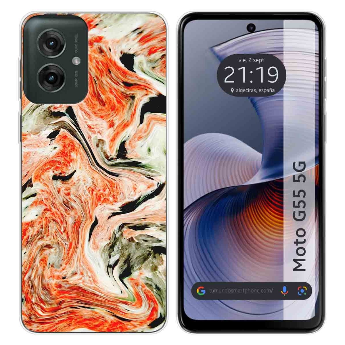 Funda Silicona para Motorola Moto G55 5G diseño Mármol 12 Dibujos