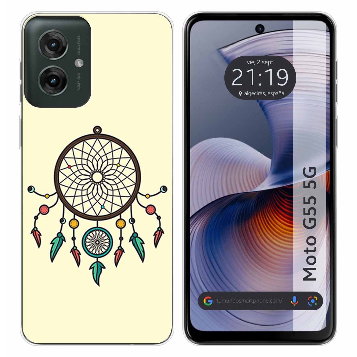 Funda Silicona para Motorola Moto G55 5G diseño Atrapasueños Dibujos