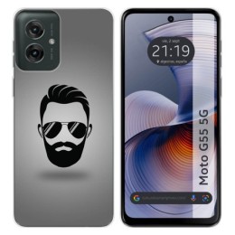 Funda Silicona para Motorola Moto G55 5G diseño Barba Dibujos