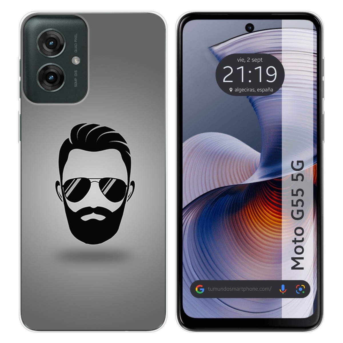 Funda Silicona para Motorola Moto G55 5G diseño Barba Dibujos