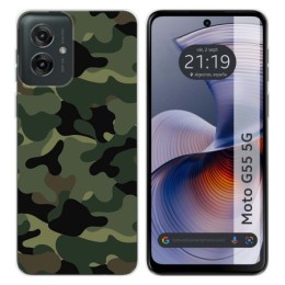 Funda Silicona para Motorola Moto G55 5G diseño Camuflaje Dibujos