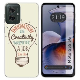 Funda Silicona para Motorola Moto G55 5G diseño Creativity Dibujos