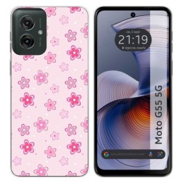 Funda Silicona para Motorola Moto G55 5G diseño Flores Dibujos