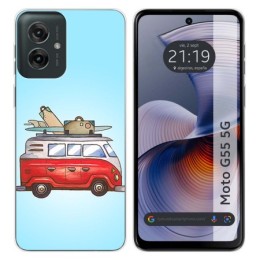 Funda Silicona para Motorola Moto G55 5G diseño Furgoneta Dibujos