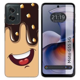 Funda Silicona para Motorola Moto G55 5G diseño Helado Chocolate Dibujos