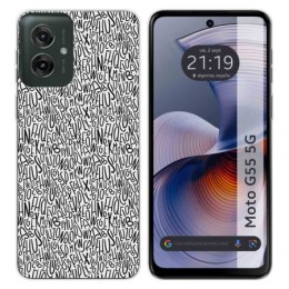 Funda Silicona para Motorola Moto G55 5G diseño Letras Dibujos