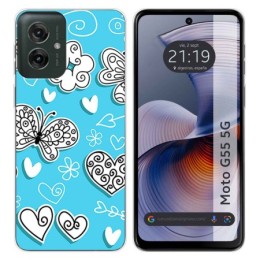 Funda Silicona para Motorola Moto G55 5G diseño Mariposas Dibujos