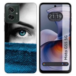 Funda Silicona para Motorola Moto G55 5G diseño Ojo Dibujos