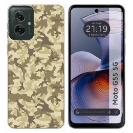 Funda Silicona para Motorola Moto G55 5G diseño Sand Camuflaje Dibujos