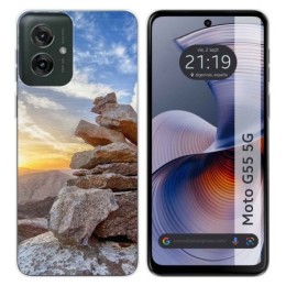 Funda Silicona para Motorola Moto G55 5G diseño Sunset Dibujos