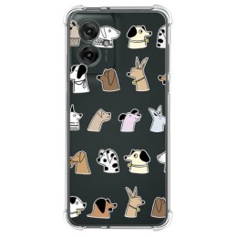 Funda Silicona Antigolpes para Motorola Moto G55 5G diseño Perros Dibujos