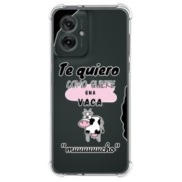 Funda Silicona Antigolpes para Motorola Moto G55 5G diseño Vaca Dibujos