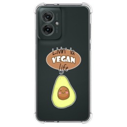 Funda Silicona Antigolpes para Motorola Moto G55 5G diseño Vegan Life Dibujos