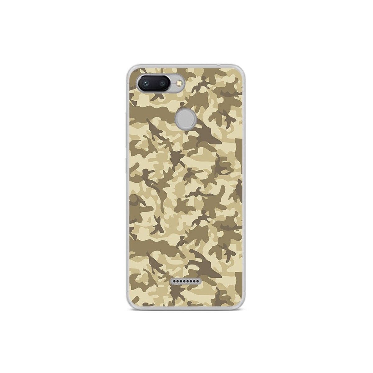 Funda Gel Tpu para Xiaomi Redmi 6 Diseño Sand Camuflaje Dibujos