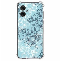 Funda Silicona Antigolpes para Motorola Moto G55 5G diseño Flores 03 Dibujos