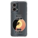 Funda Silicona Antigolpes para Motorola Moto G85 5G diseño Mujer Escalada Dibujos
