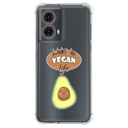 Funda Silicona Antigolpes para Motorola Moto G85 5G diseño Vegan Life Dibujos