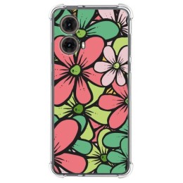 Funda Silicona Antigolpes para Motorola Moto G85 5G diseño Flores 02 Dibujos