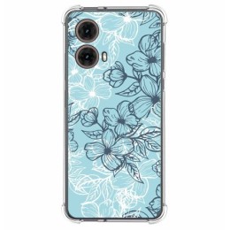Funda Silicona Antigolpes para Motorola Moto G85 5G diseño Flores 03 Dibujos