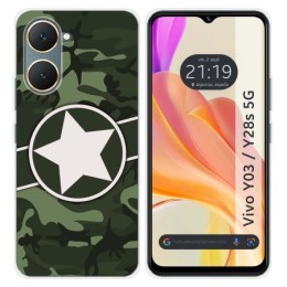Funda Silicona para Vivo Y03 / Y28s 5G diseño Camuflaje 01 Dibujos