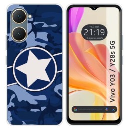 Funda Silicona para Vivo Y03 / Y28s 5G diseño Camuflaje 03 Dibujos