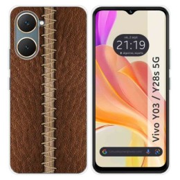 Funda Silicona para Vivo Y03 / Y28s 5G diseño Cuero 01 Dibujos