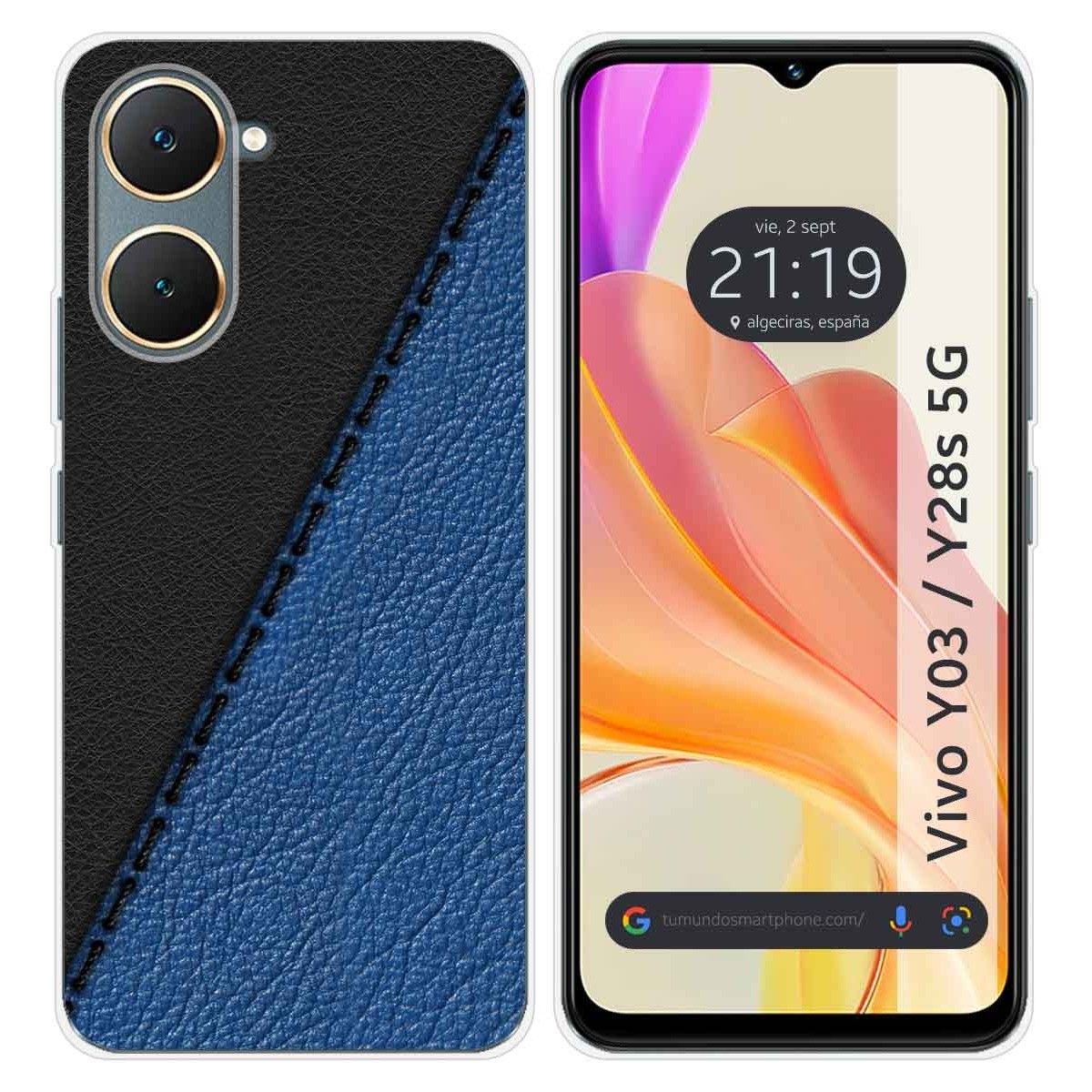 Funda Silicona para Vivo Y03 / Y28s 5G diseño Cuero 02 Dibujos