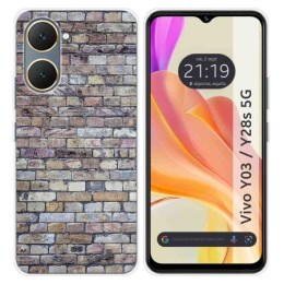 Funda Silicona para Vivo Y03 / Y28s 5G diseño Ladrillo 02 Dibujos