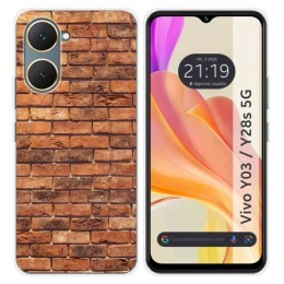 Funda Silicona para Vivo Y03 / Y28s 5G diseño Ladrillo 04 Dibujos