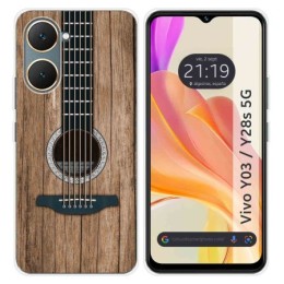 Funda Silicona para Vivo Y03 / Y28s 5G diseño Madera 11 Dibujos
