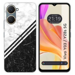 Funda Silicona para Vivo Y03 / Y28s 5G diseño Mármol 01 Dibujos