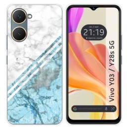 Funda Silicona para Vivo Y03 / Y28s 5G diseño Mármol 02 Dibujos