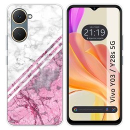 Funda Silicona para Vivo Y03 / Y28s 5G diseño Mármol 03 Dibujos