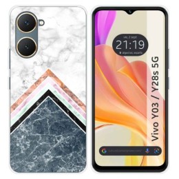 Funda Silicona para Vivo Y03 / Y28s 5G diseño Mármol 05 Dibujos