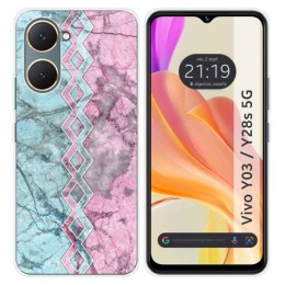 Funda Silicona para Vivo Y03 / Y28s 5G diseño Mármol 08 Dibujos